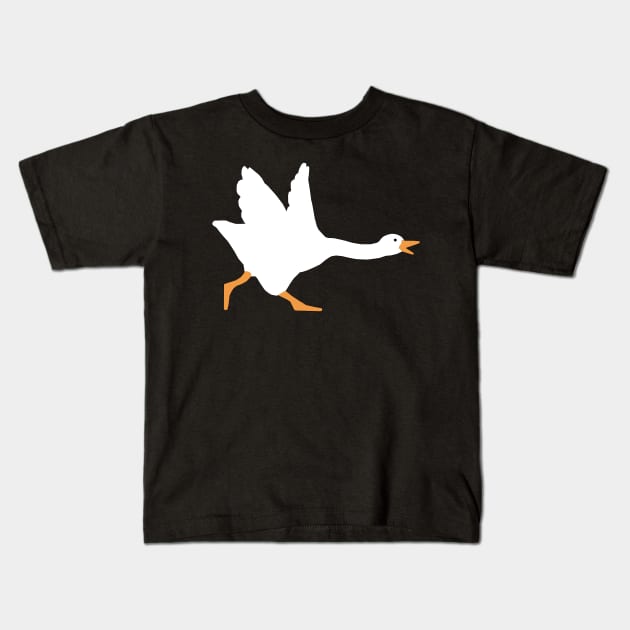 Run Goose Run! Kids T-Shirt by tabslabred